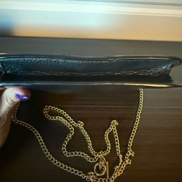 Coach Georgie Crossbody With Rivets | Black Pebble Leather | Gold Hardware | Cha - Picture 6 of 6